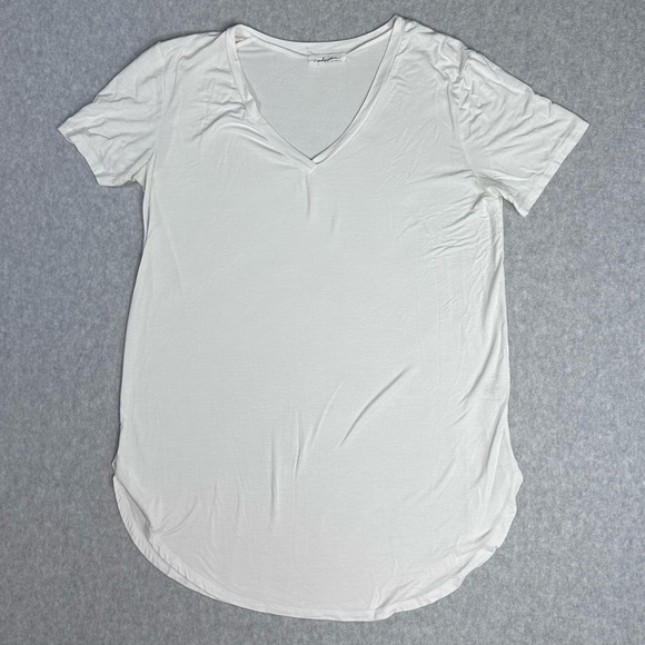 Carly Jean Los Angeles Tops - Carly Jean Los Angeles Women's White V-Neck Top